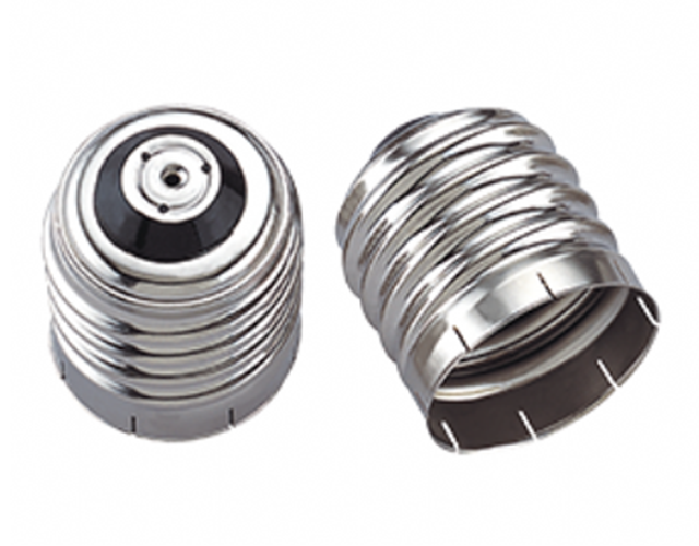 E40铜镍开八槽玻璃灯头