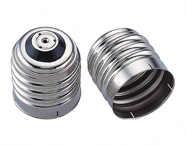 E40铜镍开四槽玻璃灯头